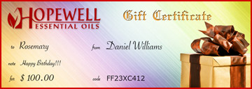 Gift Certificate Spring Rainbow